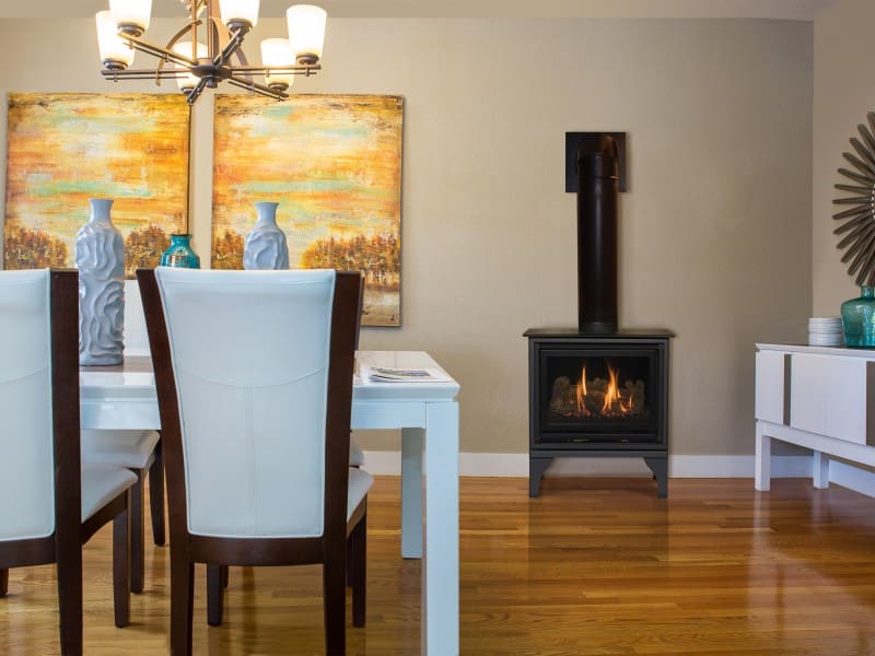 Stock Image - Kozy Heat Oakport 18 Is In Showroom - Stove Depot and Chimney Works