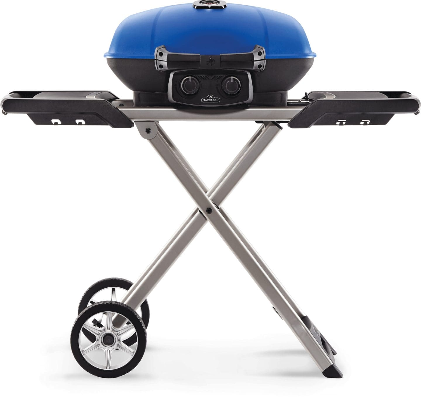 Stock Image - Napoleon - TravelQ™ 285X Portable Propane Gas Grill with Scissor Cart, Blue Napoleon Grill Gas Portable Portable Grill - Stove Depot and Chimney Works