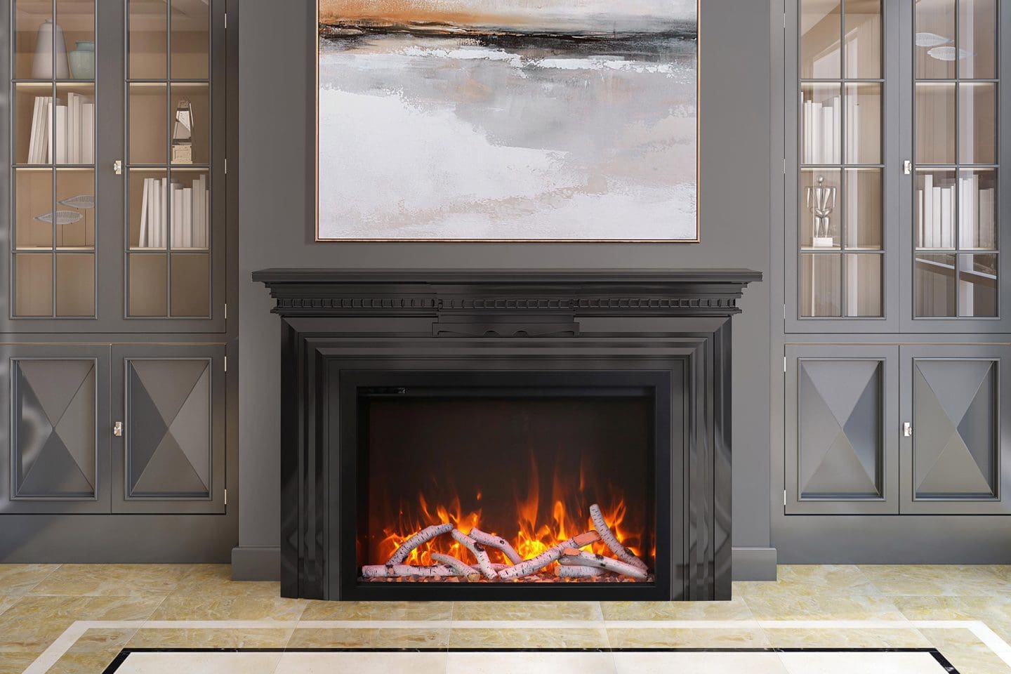 Stock Image - Ambiance FP 42 Ambiance Electric Contemporary Fireplace - Stove Depot and Chimney Works