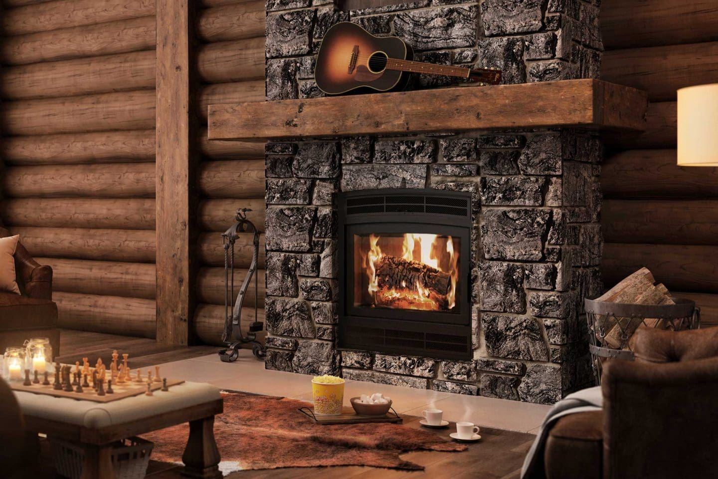 Stock Image - Ambiance - Elegance 42 Ambiance Traditional Wood Fireplace - Stove Depot and Chimney Works