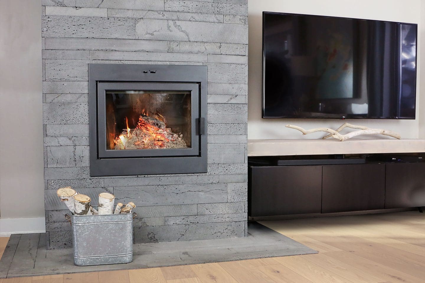 Stock Image - Ambiance - Elegance 42 Ambiance Traditional Wood Fireplace - Stove Depot and Chimney Works