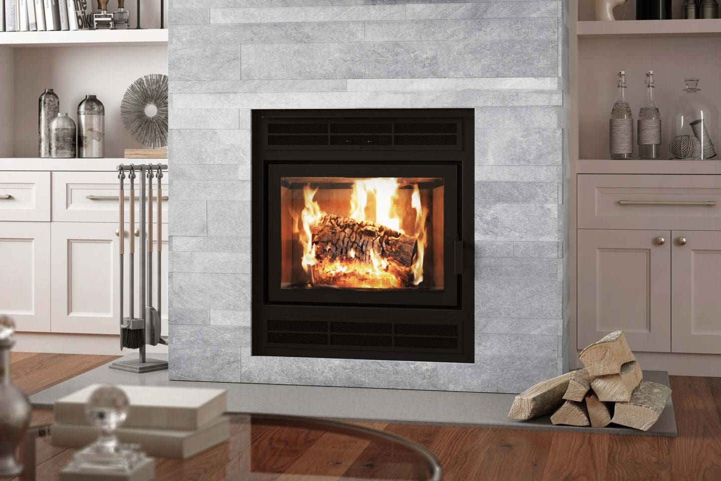 Stock Image - Ambiance - Elegance 42 Ambiance Traditional Wood Fireplace - Stove Depot and Chimney Works