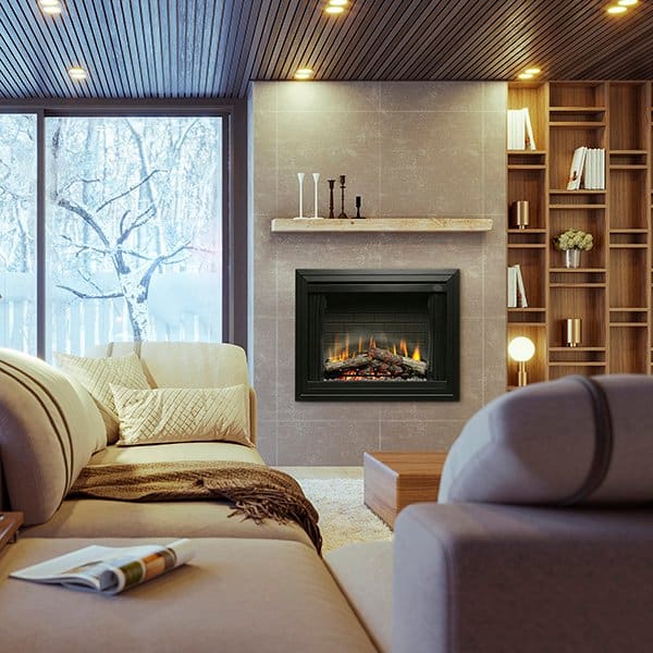 Stock Image - Dimplex - BF Deluxe Built-in Electric Firebox Dimplex - Stove Depot and Chimney Works