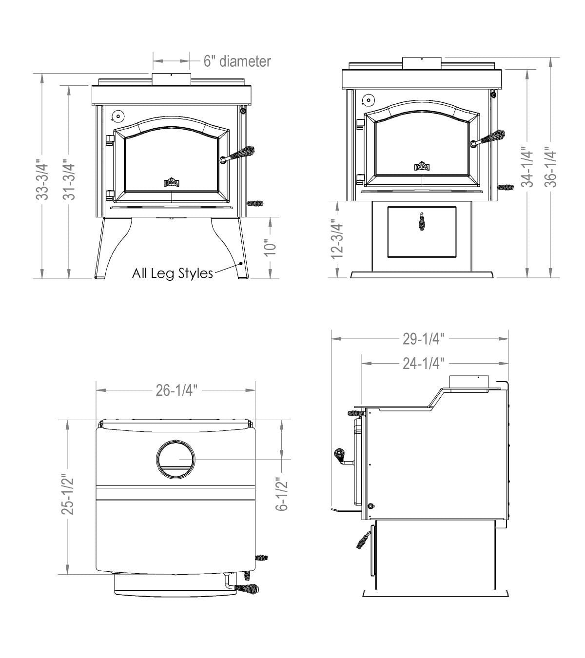 Stock Image - Kuma - Wood Classic LE Is In Showroom - Stove Depot and Chimney Works