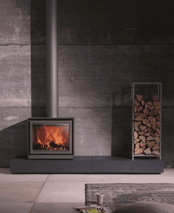 Stock Image - Stûv 16 - Wood Stove Stuv America Wood Pedestal Stove - Stove Depot and Chimney Works