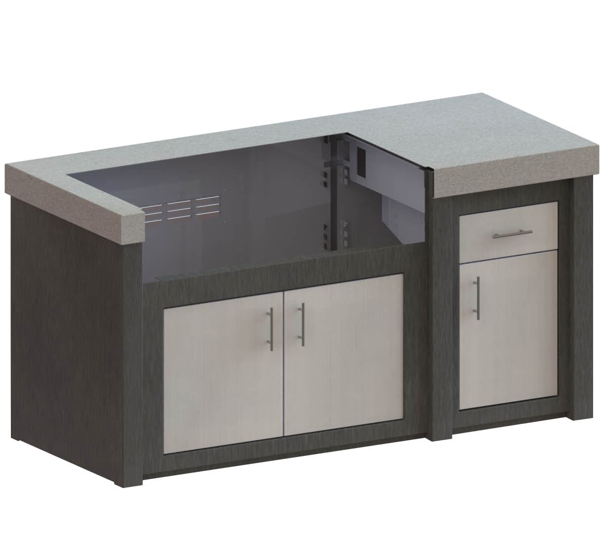 Stock Image - Stoll Outdoor - 71in Outdoor Kitchen Island Kitchen - Stove Depot and Chimney Works