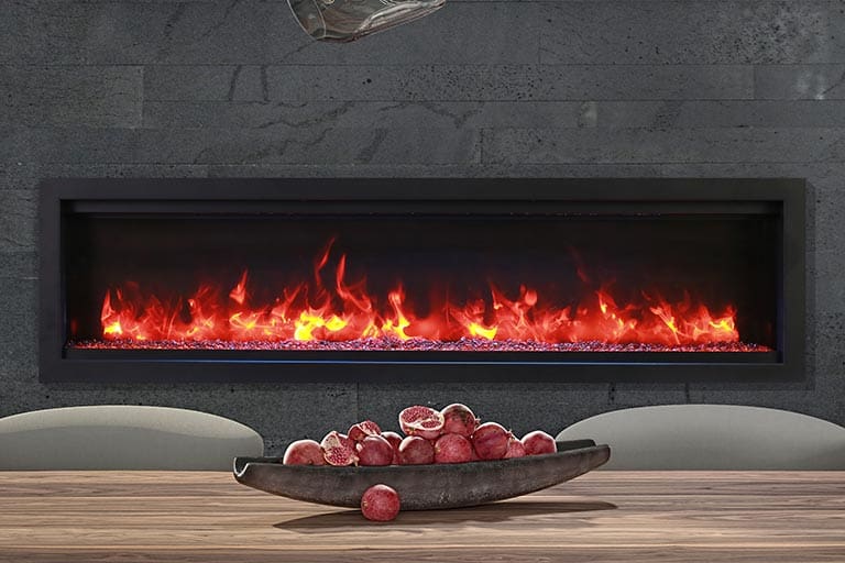 Stock Image - Ambiance - Impressionist 74 Ambiance Electric Linear Fireplace - Stove Depot and Chimney Works