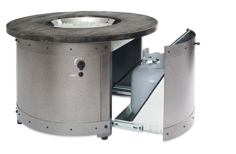 Stock Image - The Outdoor GreatRoom - Edison Round Gas Fire Pit Table The Outdoor Greatroom Company Gas Fire Table - Stove Depot and Chimney Works