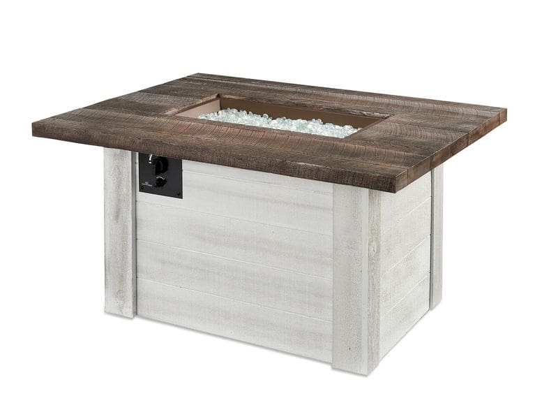 Stock Image - The Outdoor GreatRoom - Alcott Rectangular Gas Fire Pit Table The Outdoor Greatroom Company Gas Fire Table - Stove Depot and Chimney Works