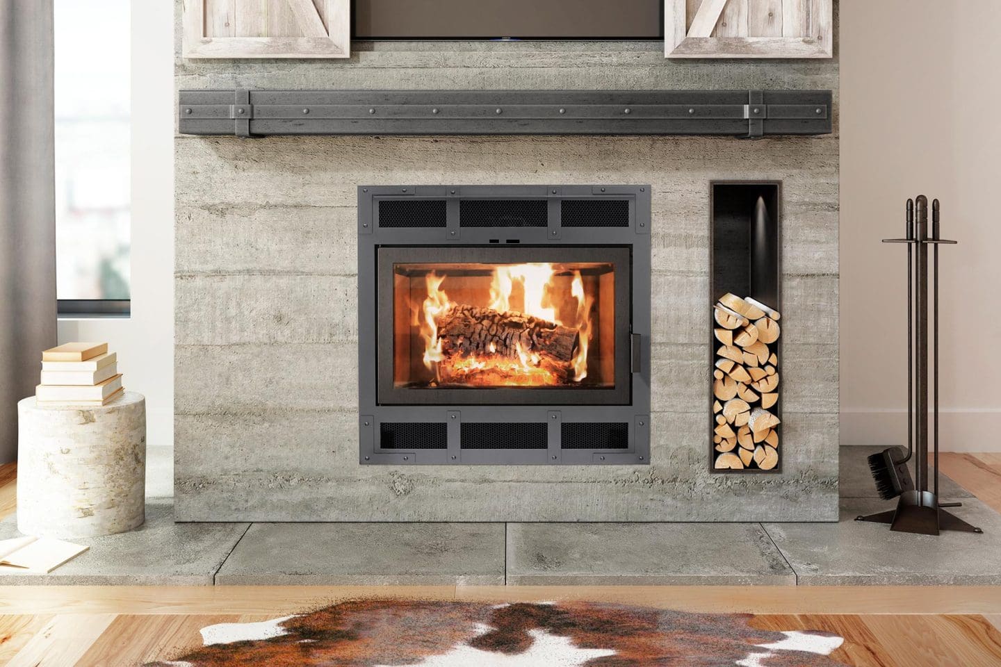 Stock Image - Ambiance - Elegance 36 Ambiance Wood Traditional Fireplace - Stove Depot and Chimney Works