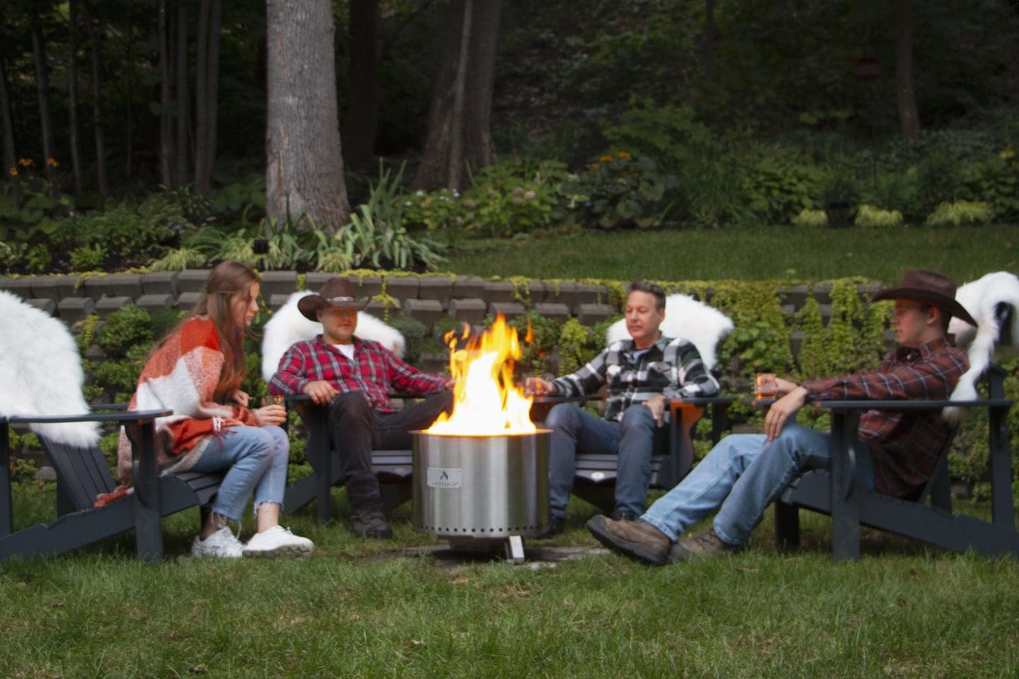 Stock Image - Ambiance Fiero Smokeless Fire Pit Ambiance Gas Fire Pit - Stove Depot and Chimney Works
