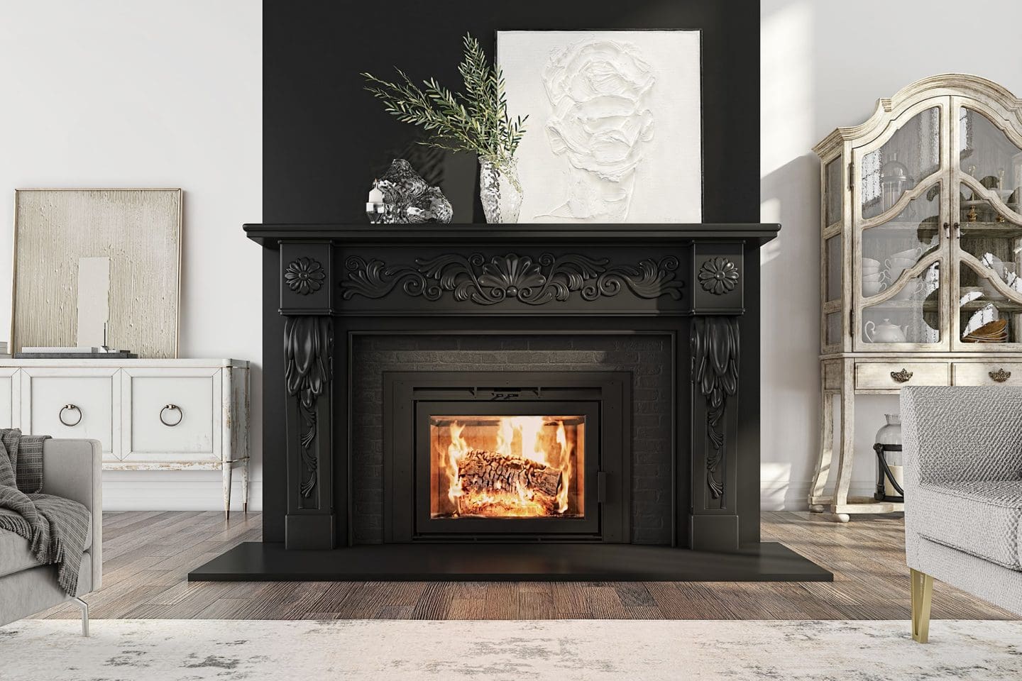 Stock Image - Ambiance - Flair 34 Ambiance Traditional Wood Insert - Stove Depot and Chimney Works