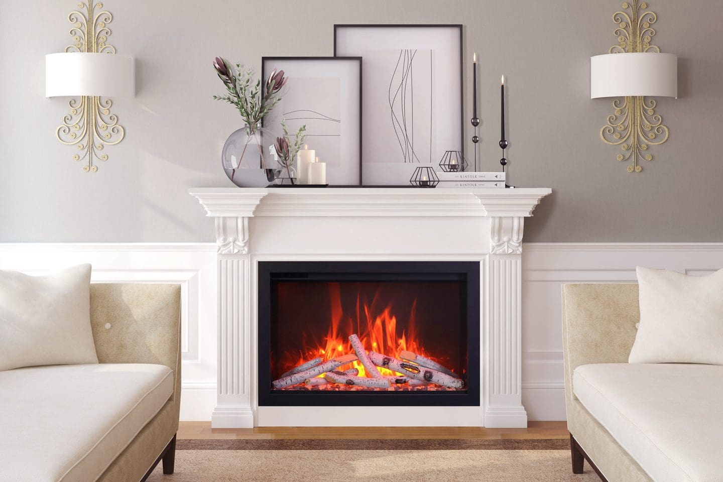 Stock Image - Ambiance FP 36 Ambiance Electric Contemporary Fireplace - Stove Depot and Chimney Works