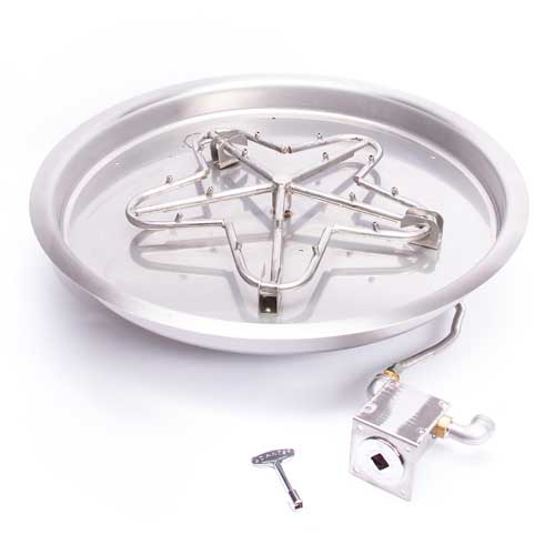 Stock Image - Round Bowl Inserts Fire - Stove Depot and Chimney Works
