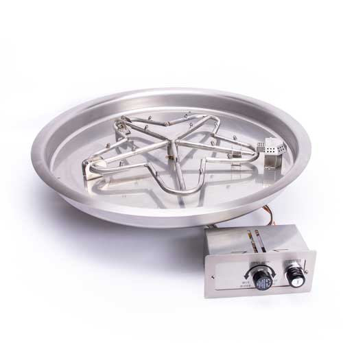 Stock Image - Round Bowl Inserts Fire - Stove Depot and Chimney Works