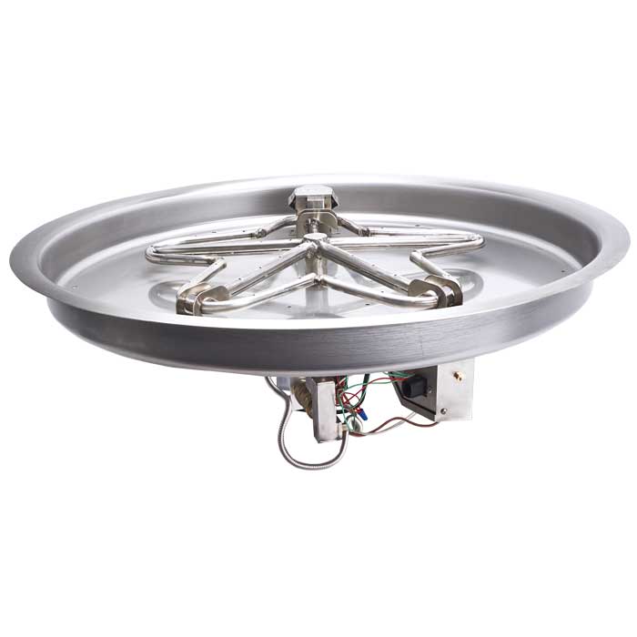 Stock Image - Round Bowl Inserts Fire - Stove Depot and Chimney Works