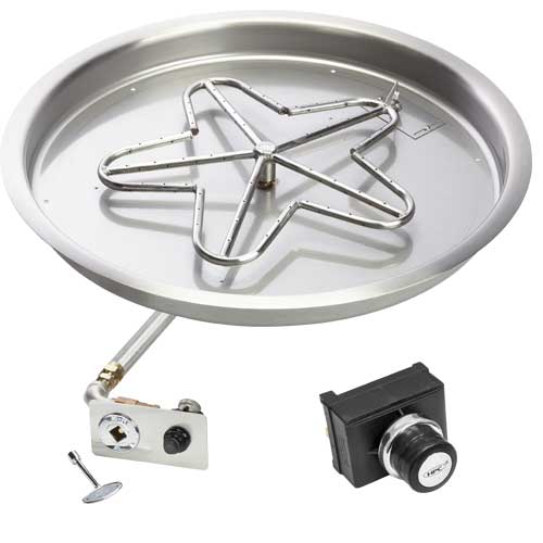 Stock Image - Round Bowl Inserts Fire - Stove Depot and Chimney Works