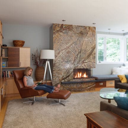 Stock Image - European Home - Bidore 95 MKII European Home Gas Contemporary Fireplace - Stove Depot and Chimney Works