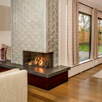 Stock Image - European Home - Bidore 95 MKII European Home Gas Contemporary Fireplace - Stove Depot and Chimney Works