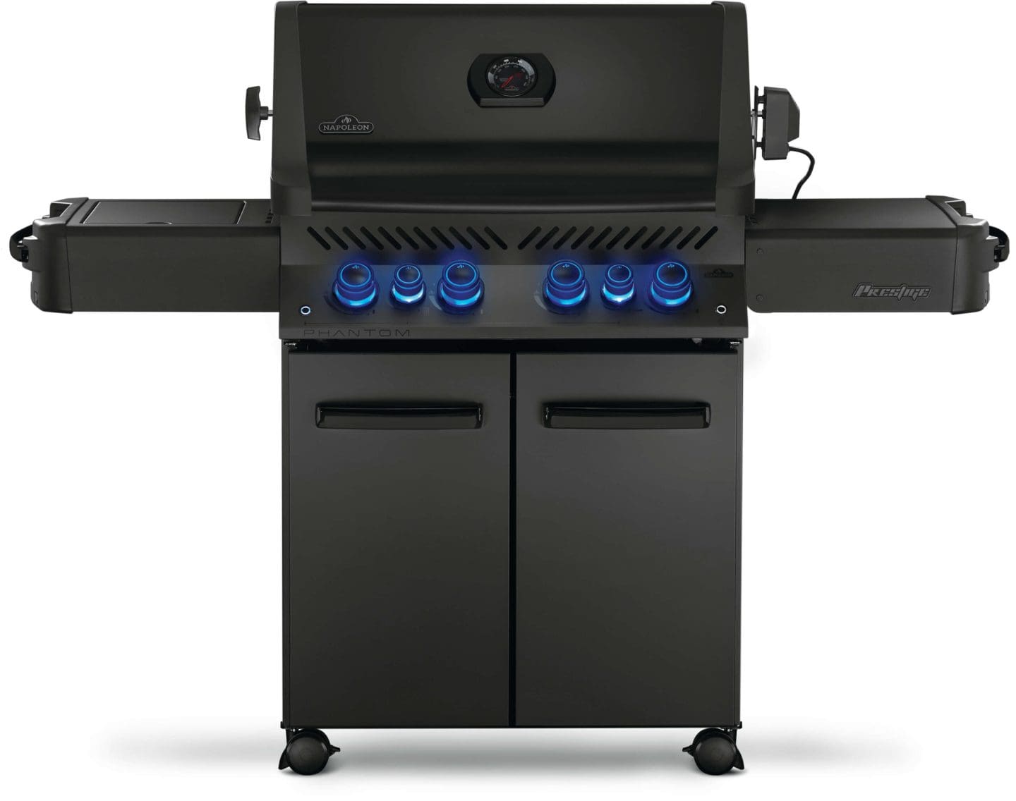 Stock Image - Napoleon - PHANTOM Prestige® 500 Gas Grill with Infrared Side and Rear Burner Napoleon Grill Gas Cart & Infrared Freestanding Grill - Stove Depot and Chimney Works
