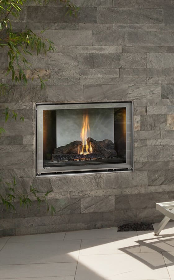 Stock Image - Montigo Outdoor H34VO Montigo Gas Contemporary Fireplace & Outdoor Fire - Stove Depot and Chimney Works