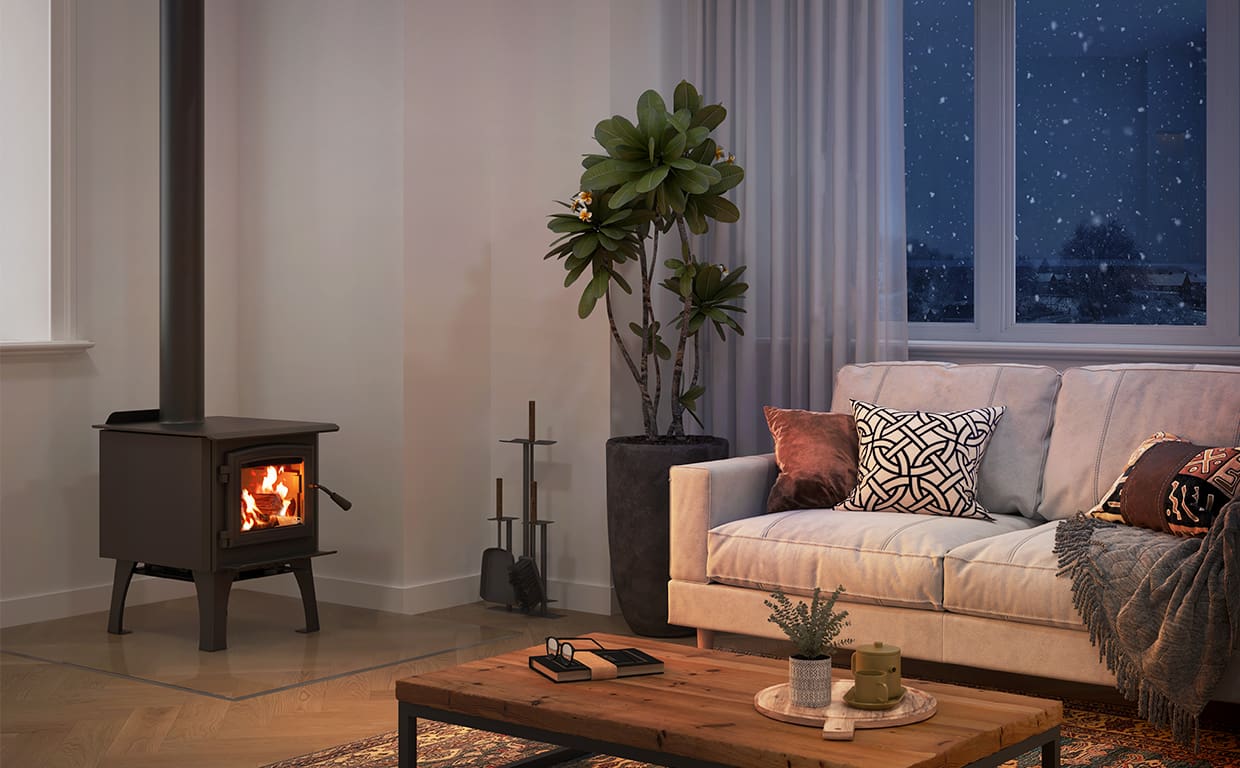 Stock Image - Osburn 950 Wood Stove Osburn Stoves - Stove Depot and Chimney Works