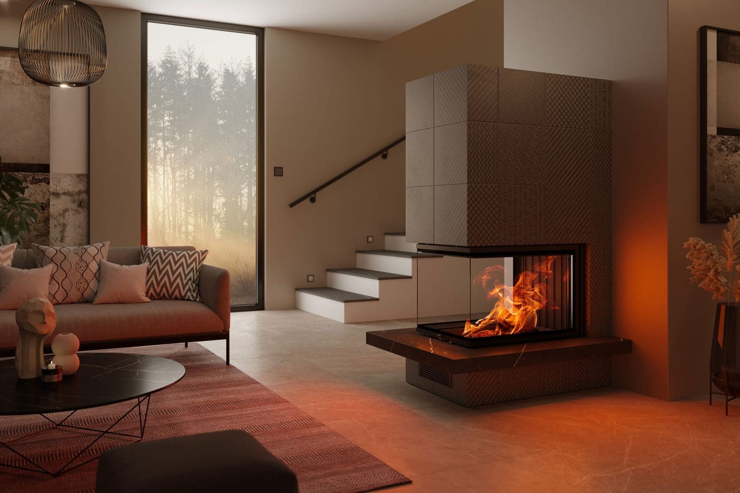 Stock Image - Ambiance - LUXUS 28 Pier Ambiance - Stove Depot and Chimney Works