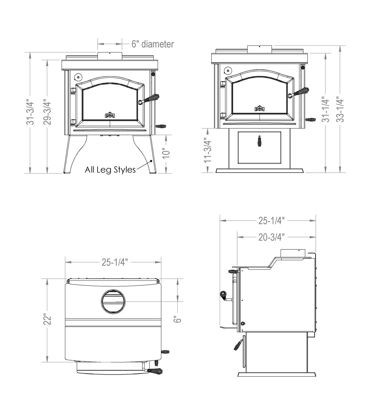 Stock Image - Kuma - Tamarack LE Kuma - Stove Depot and Chimney Works