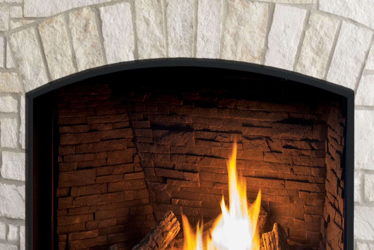 Stock Image - Urbana - U44 Fireplace Urbana Gas Traditional Fireplace - Stove Depot and Chimney Works