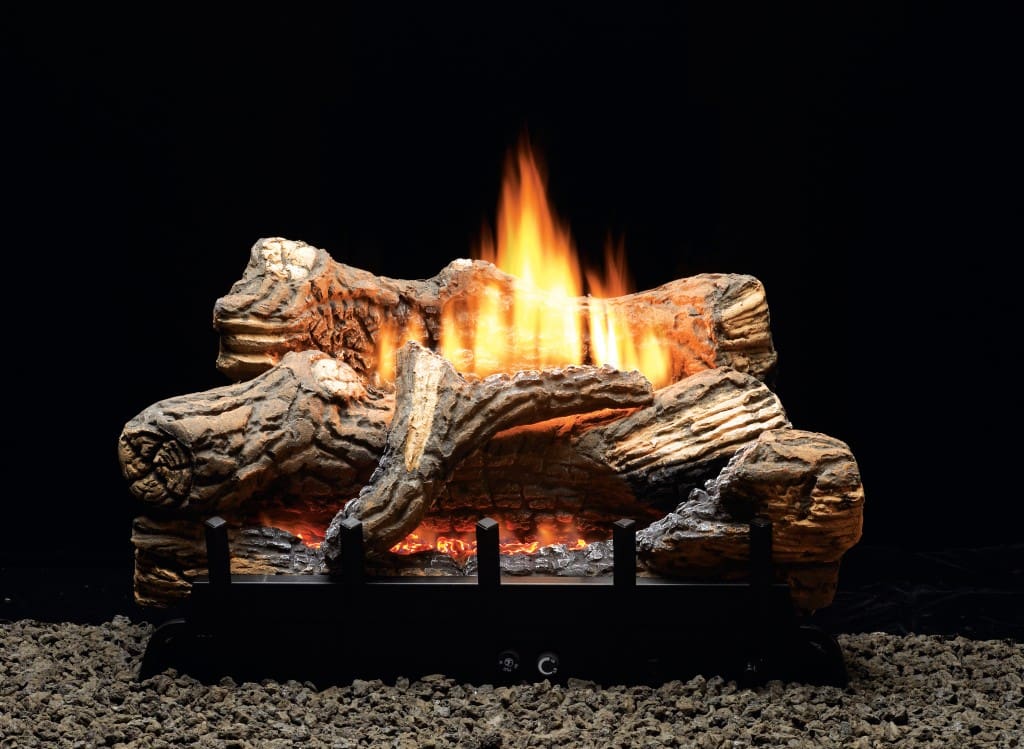Stock Image - American Hearth - Vent-Free Contour Burners with Log Sets - Trenton & Concord American Hearth - Stove Depot and Chimney Works